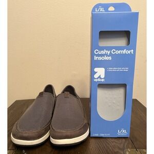 Olukai Men's Makia Slip-on Sneaker Charcoal/Charcoal Size 11 New INSOLES